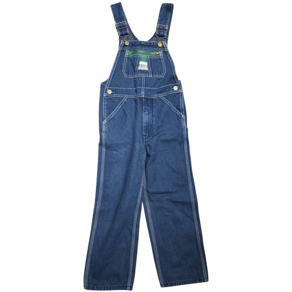 Liberty Kids Size 7R Denim Overalls Blue Jean Bib Overalls Unisex